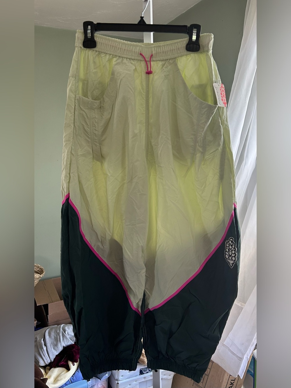 Free People Nylon Pants in Spring Meadow Combo